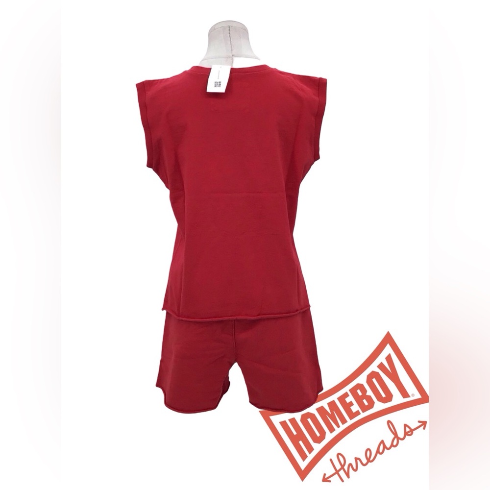 Frank & Eileen Red Sleeveless Top and Shorts Set size S - Picture 2 of 6